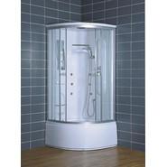 Гидробокс LORANTO CS-002 100х100 см, хром/матовое - фото 