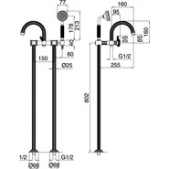 Смеситель для ванны Cezares APHRODITE-VDP-02-S1, бронза, Цвет производителя: бронза - фото 2