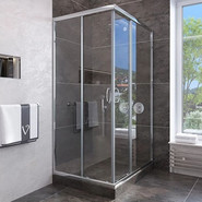 Душевое ограждение Veconi Rovigo 80x80 см RV113-80-01-C4, хром/прозрачное - фото 