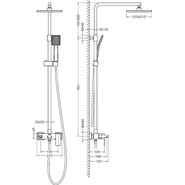 Душевая стойка Timo Selene SX-1030/17, золото матовое - фото 5