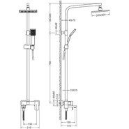 Душевая стойка Timo Selene SX-2013/17, золото матовое - фото 2