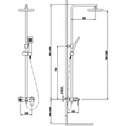 Душевая стойка Timo Briana SX-7130/03, черный матовый - фото 2