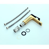 Смеситель для раковины Bronze de Luxe Element EL02GB, матовое золото/черный, Цвет производителя: золото матовое - фото 3