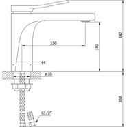 Смеситель для раковины Bronze de Luxe Element EL02GB, матовое золото/черный, Цвет производителя: золото матовое - фото 6