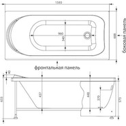 Ванна акриловая Aquanet Nord 160х70 см 204018, Размер - мм: 1600х700 - фото 5