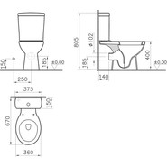 Унитаз-компакт VitrA Norm Nord 9845B099-7201 с крышкой микролифт - фото 4
