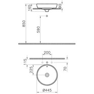 Раковина-чаша Vitra Metropole 45 см 5940B003-0012 - фото 2