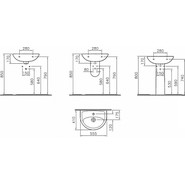 Раковина подвесная Vitra Norm Fit 55 см 6894B099-1776 - фото 3