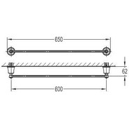 Держатель для полотенца Cezares Liberty 65 см CZR-F-8981 - фото 3