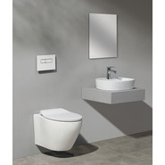 Унитаз подвесной CeramaLux Rimless CL-2101 с крышкой микролифт - фото 2