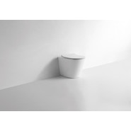 Унитаз приставной CeramaLux Rimless NS-3178 с крышкой микролифт - фото 2