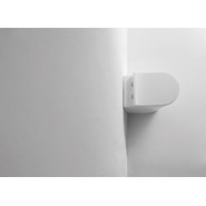 Унитаз приставной CeramaLux Rimless NS-3178 с крышкой микролифт - фото 6