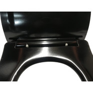 Унитаз подвесной CeramaLux Rimless NS5170-18 с крышкой микролифт, черный глянцевый, Цвет производителя: чёрный глянцевый - фото 3