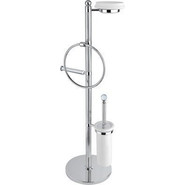 Стойка с держателем и ёршиком Cezares Olimp OLIMP-WBS-01-Sw - фото 