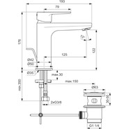Смеситель для раковины Ideal Standard Silk Black Cerafine O BC699XG, черный матовый - фото 2