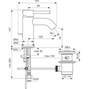 Смеситель для раковины Ideal Standard Silk Black Ceraline BC193XG, черный матовый - фото 2