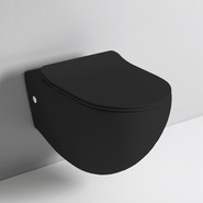 Унитаз подвесной безободковый ArtCeram File 2.0 FLV004 17 30, чёрный матовый, Цвет производителя: чёрный матовый - фото 