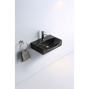 Раковина подвесная CeramaLux N 50 см 78014CMB, черный матовый - фото 3