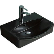 Раковина подвесная CeramaLux N 50 см 78014CMB, черный матовый - фото 