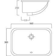Раковина врезная под столешницу Artceram Netuno 56 см NTL001 01 00 - фото 3