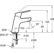 Набор смесителей 3 в 1 для ванны с коротким изливом Jacob Delafon Lucien E20850RU-CP - фото 6