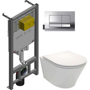 Инсталляция с подвесным безободковым унитазом Jacob Delafon Rodin+ E21749RU-00 - фото 