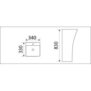 Раковина напольная CeramaLux N 34 см G-515 - фото 5