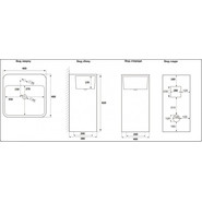 Раковина напольная CeramaLux N 40 см P7004LB, черный глянцевый - фото 2