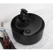 Раковина-чаша CeramaLux LuxeLine 45 см D1306H004, черный глянцевый - фото 2