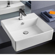 Раковина врезная на столешницу Artceram Quadro Semincasso 50 см QUL004 01 00 - фото 2