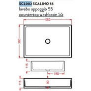 Раковина-чаша ArtCeram Scalino 55 см SCL002 12 00 giallo zinco - фото 2