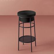 Раковина с металлической консолью ArtCeram Fuori Scala 40 см TFL032 17 00, чёрный матовый - фото 