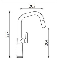 Смеситель для кухни Schock SC-530-D 710564, хром/баварский камень - фото 2