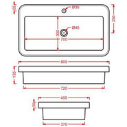 Раковина врезная на столешницу Artceram Fuori Scala 80 см TFL035 01 00 *1 - фото 2