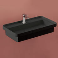 Раковина врезная на столешницу Artceram Fuori Scala 80 см TFL035 17 00 *1, чёрный матовый - фото 