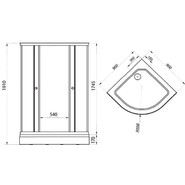 Душевое ограждение Triton Лайт А 90х90 см, белый/матовое - фото 5