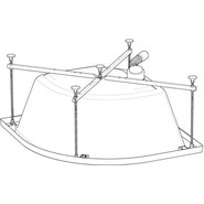 Душевое ограждение Triton Стандарт Б1 Аква Полосы 90х90 см, белый/узор - фото 5