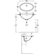 Раковина врезная под столешницу Simas Lft Spazio 66 см LFT74bi - фото 3