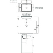 Раковина врезная под столешницу Simas Top e lavabi d'Arredo 53 см S59 bi*0 - фото 4