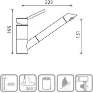 Смеситель для кухни Schock SC-200 710267, хром/пуро - фото 2
