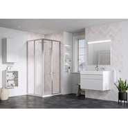 Душевое ограждение Ravak Supernova SRV2-S+SRV2-S 90x90 см 14V701O211 белый/pearl - фото 3