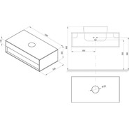 Тумба подвесная со столешницей Ravak SD 1000 Step 100 см X000001418, белый/орех - фото 6