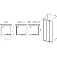 Душевая дверь Ravak Supernova ASDP3 110 см 00VD03R2ZG чёрный/матовое, Цвет стекла: матовое, Цвет профиля: чёрный, Размер - мм: 1100 - фото 3