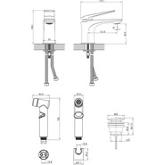 Смеситель для раковины с лейкой для биде Lemark Allegro LM5916CW, хром/белый - фото 2