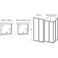 Душевое ограждение Ravak Supernova SRV2-S+SRV2-S 80x80 см 14V403O2ZG чёрный/матовое - фото 3