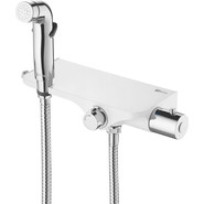 Набор для гигиенического душа с термостатом Lemark Solo LM7169CW, хром/белый - фото 