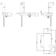 Набор для гигиенического душа с термостатом Lemark Solo LM7169CW, хром/белый - фото 2