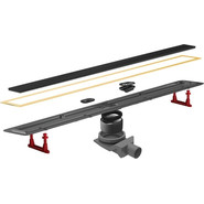 Трап Pestan (BETTOSERB) Confluo Premium Black Glass Line Gold 65 см 13100116, нержавеющая сталь/стекло, золото/черный, Цвет производителя: чёрный, золото, Размер трапа: 650 - фото 2