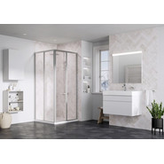 Душевое ограждение Ravak Supernova SRV2-S+SRV2-S-100x100 см 14VA0UO2ZG сатин/матовое - фото 3