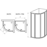 Душевое ограждение Ravak Supernova SKCP4 80x80 см 3114O302ZG чёрный/матовое - фото 5